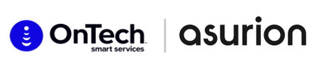 OnTech smart services and Asurion logos