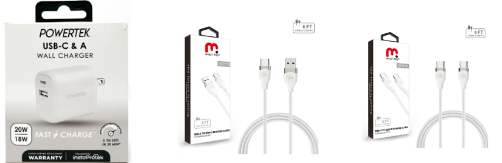 Charging Block + 1 USB-C to C + 1 USB-A to C