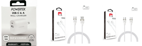 Charging Block + 1 USB-C to C + 1 USB-A to C