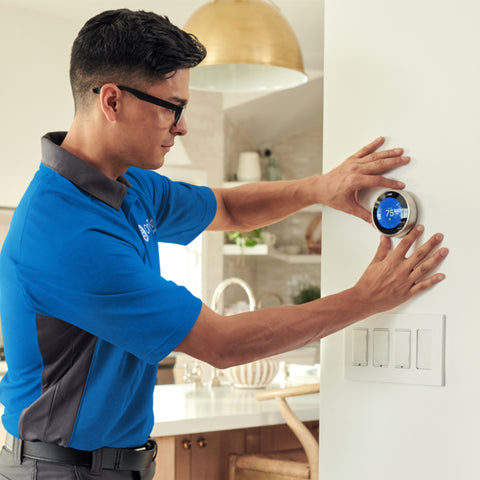 Google Nest smart thermostat installation by our technician