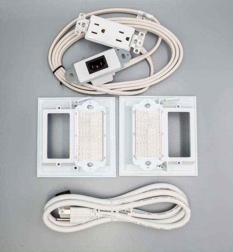 wiring for the tv power cord relocation
